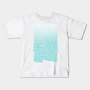 Hand Knit Ombre Teal Kids T-Shirt